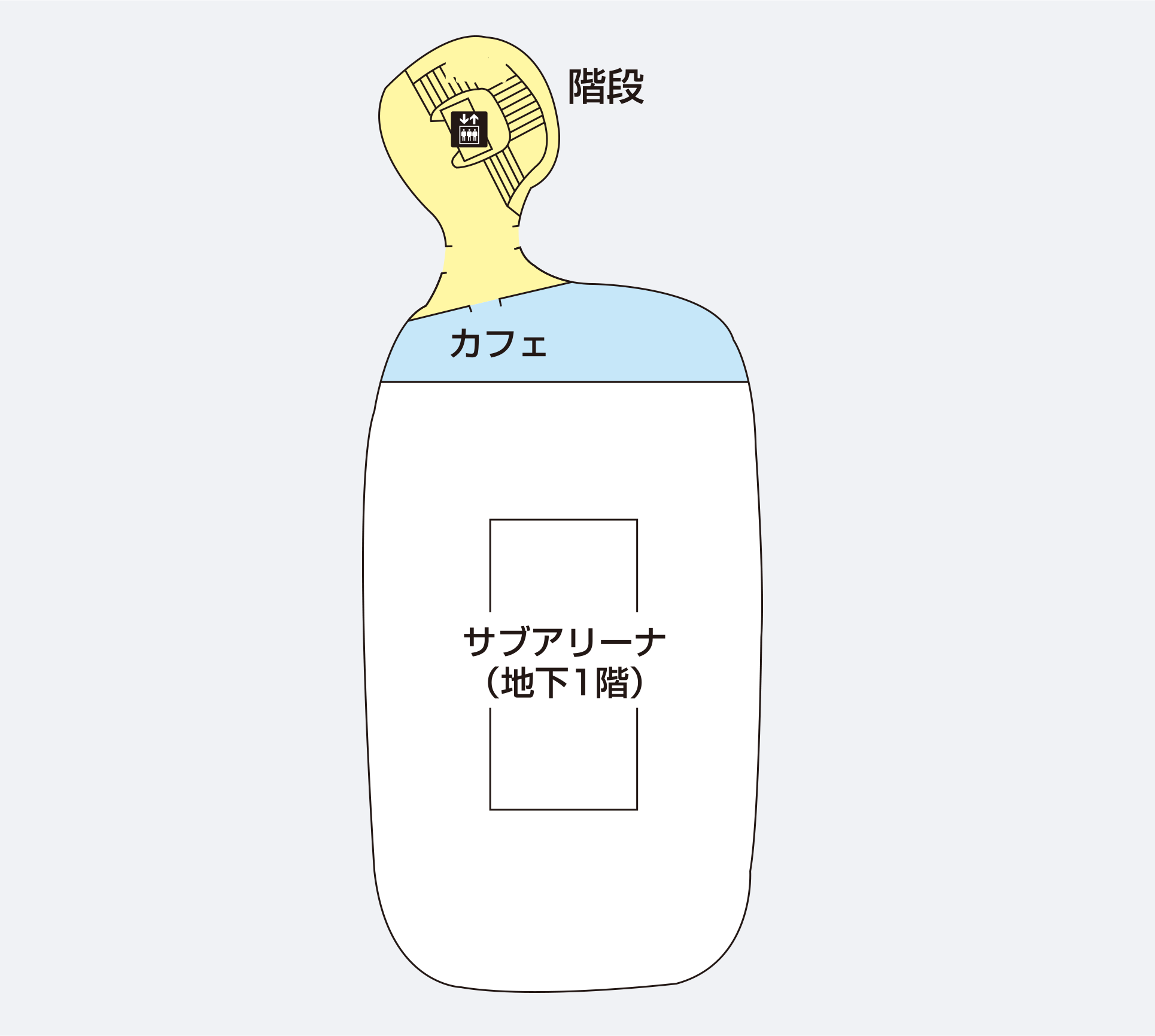 地下1階平面図の画像